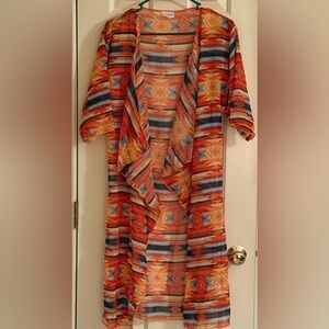 LuLaRoe Geometric Aztec Kimono